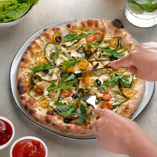 Charred Zucchini Pizza
