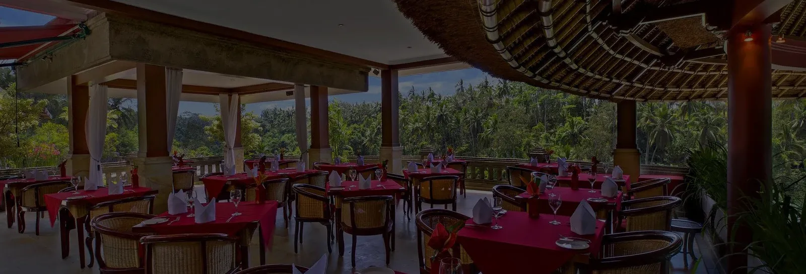 Cascades Bali Restaurant and Bar with Valley view
