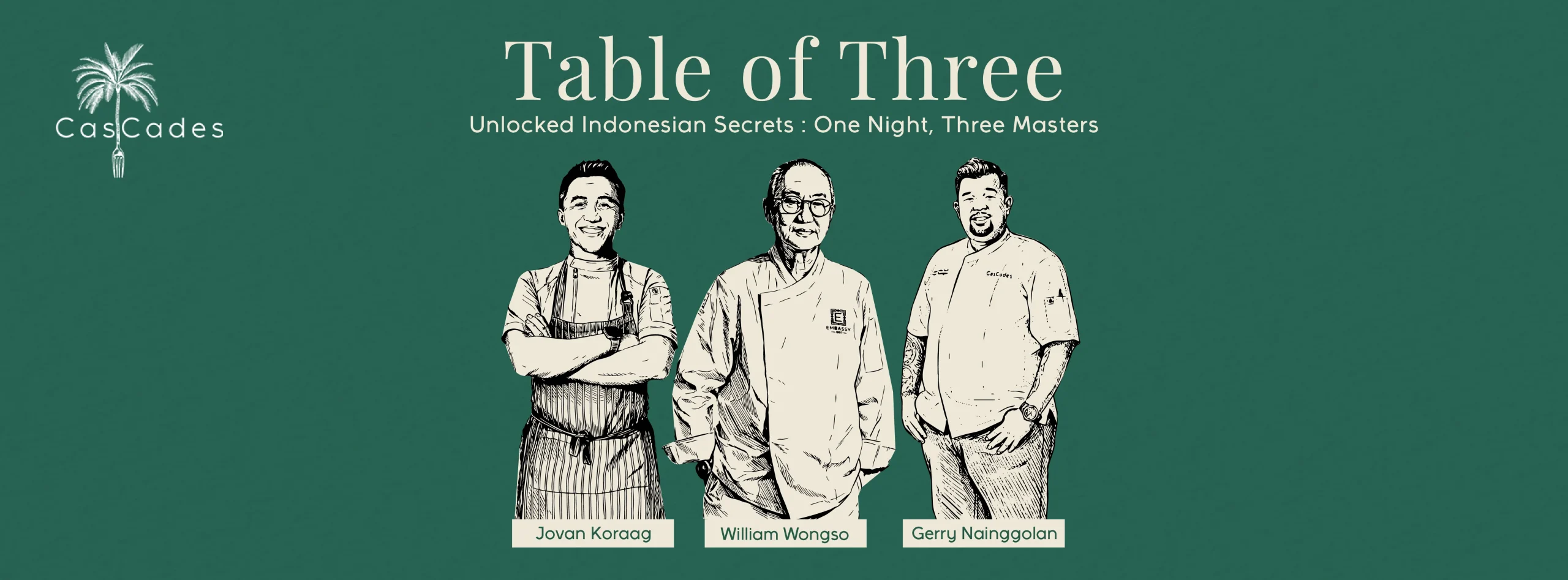 Table of Three dinner in Ubud